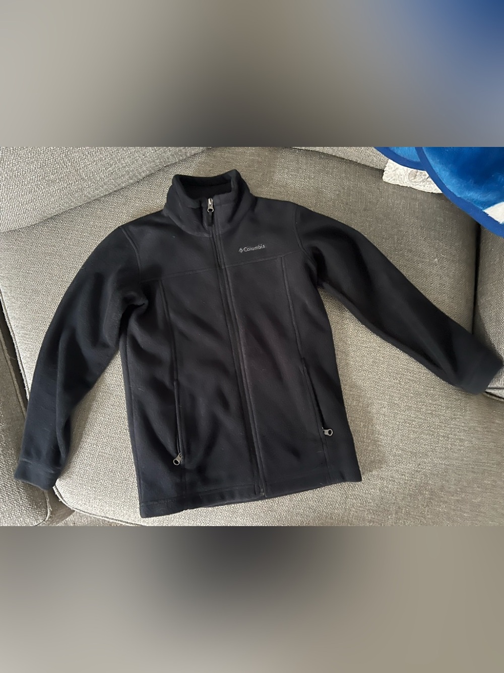 Columbia Kids' Black Full-Zip Fleece Sweatshirt - Size 10/12